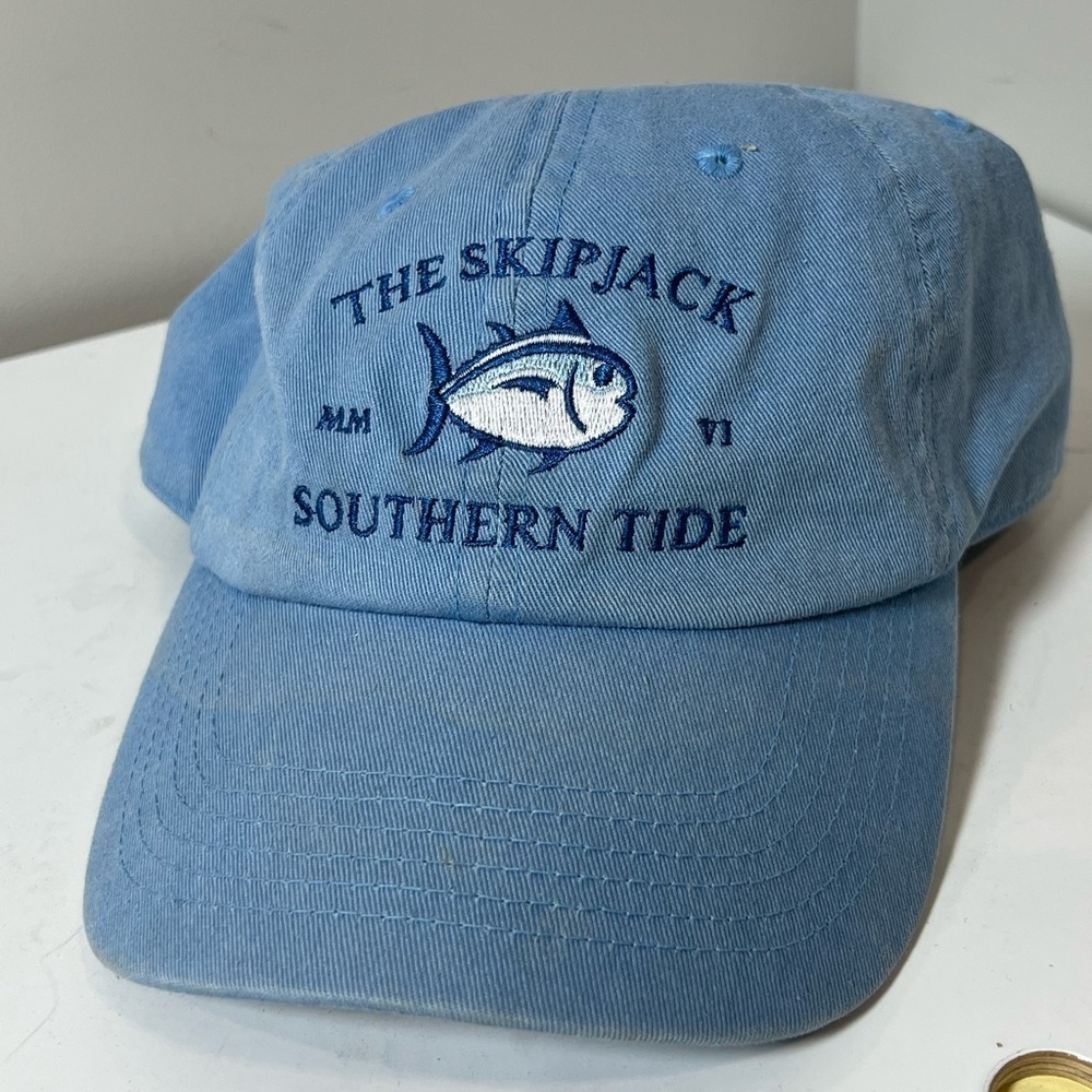 Southern Tide Classic Skipjack Navy Green Teal Classic Hat Cap Large